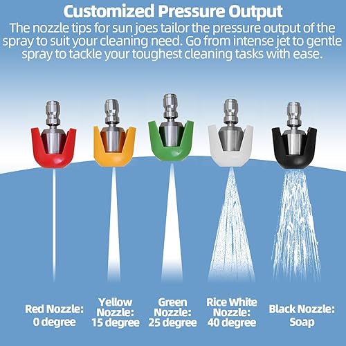 Miniatura 4 de SPX3000-TPS Puntas de pulverización para lavadora a presión de conexión rápida compatibles con Sun Joe Serie SPX 3000 y juego de boquillas