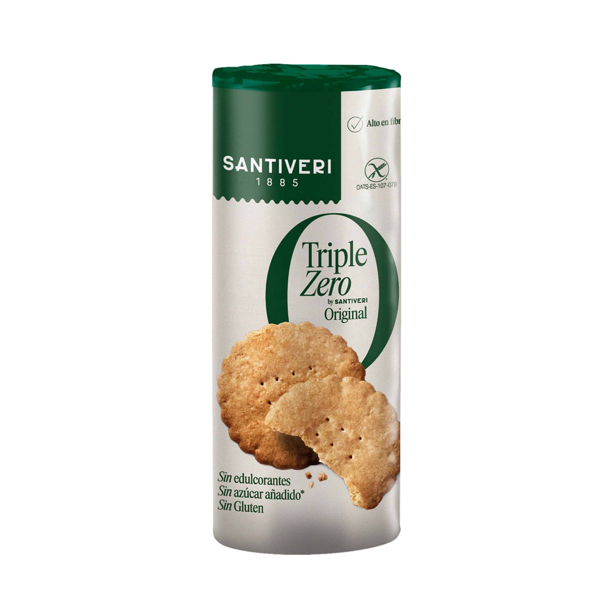 SANTIVERI - Galletas Nibs Cacao Triple Zero, Galletas Crujientes con Avena Integral y Cacao, Altas en Fibra, Sin Edulcorantes, Sin Azúcar Añadido Ni Gluten, Vegano - 210 g — view 12