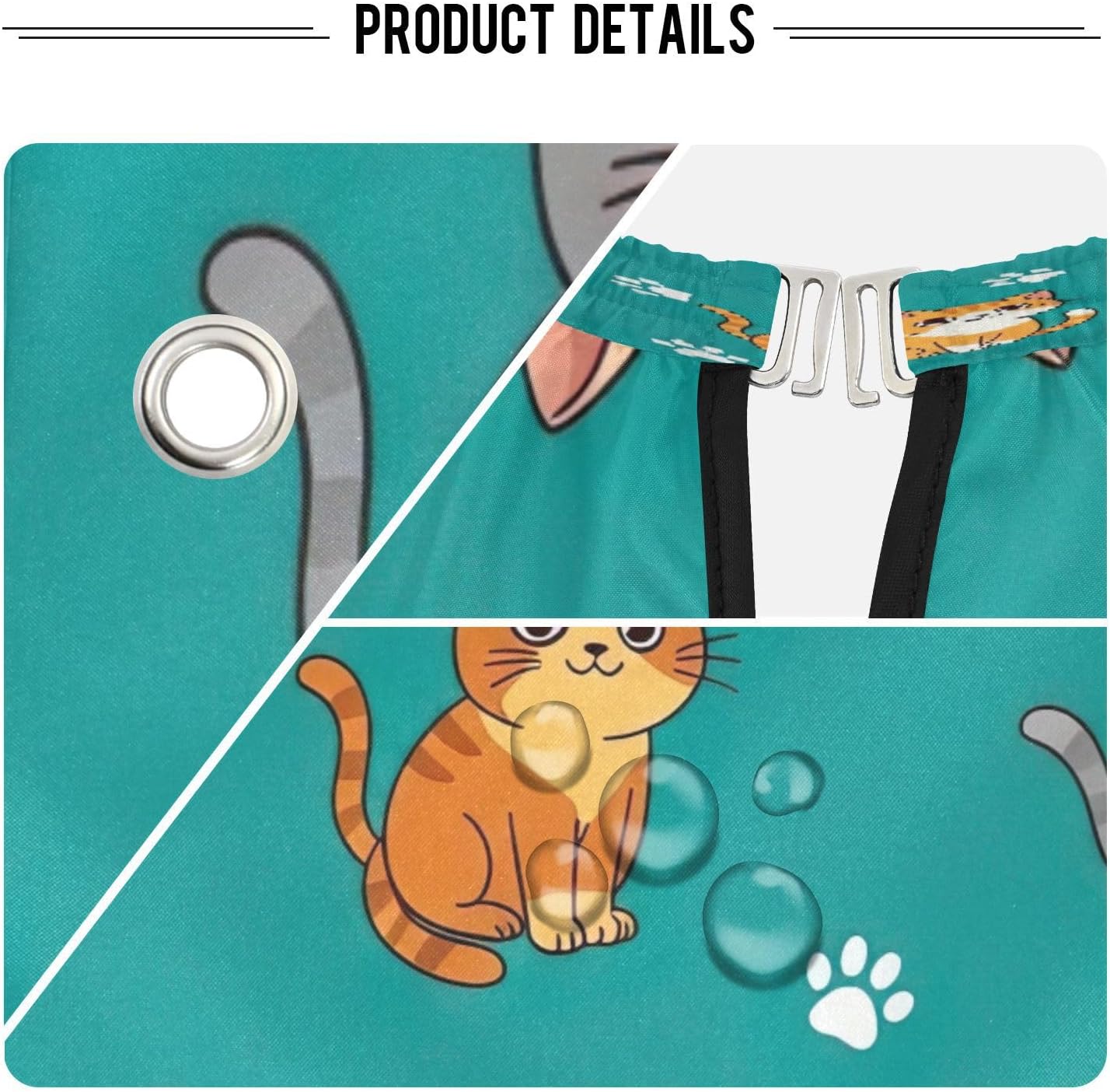 Cartoon Cats Hair Cut Cape Shampoo Capes Waterproof, Home Haircut Cape 64.9 in x 55.1 in