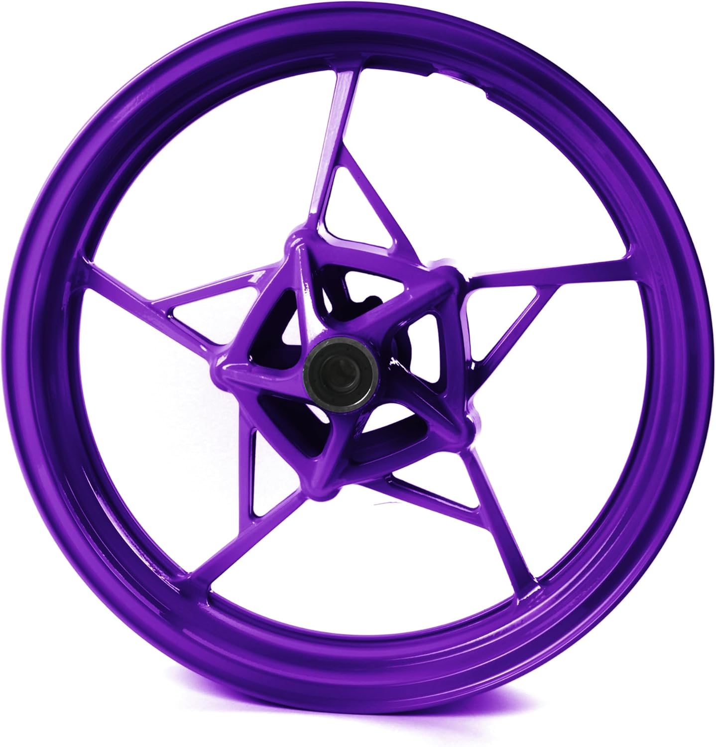 Purple Front Wheel Rim Compatible with Kawasaki Z650 Ninja 650 2017-2024, Z900 ABS include 2017-2024, Z900 SE 2022-2023, Bearing include, Motorcycle Replacement Accessories Parts