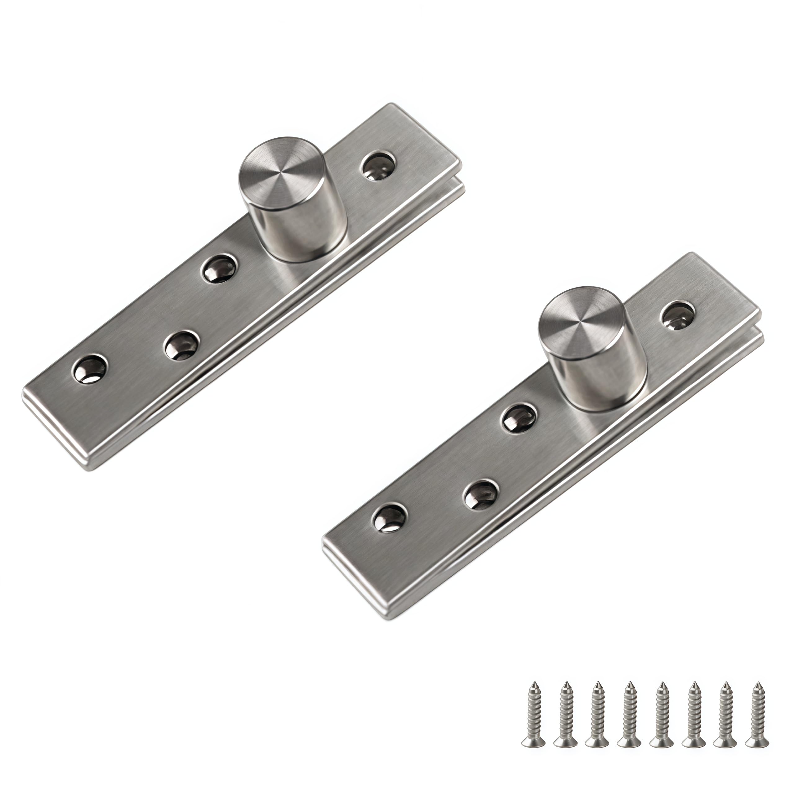 Vbnexyr Regular Folding Hinge 2 Pack Of Stainless Steel 360 Degree Swivel Hinges For Revolving Wooden Doors 3 X 0.71 Inch Eccentric Shafts