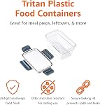Amazon Basics Tritan Plastic Food Storage Containers, Freezer/Microwave Safe, 11 Containers with Lids, 22 Pieces, Clear
