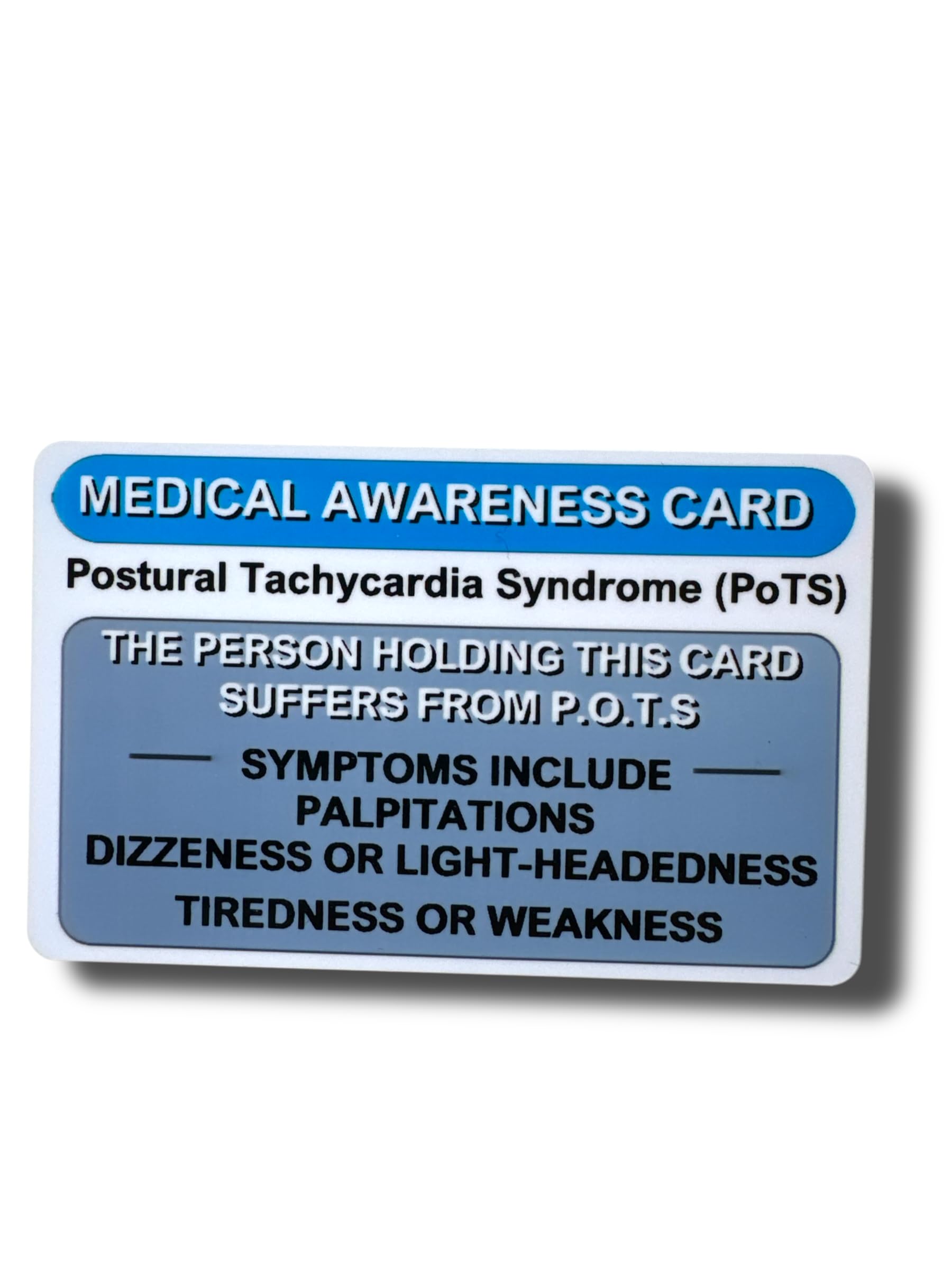 Medical Awareness Information Card (Post Tachycardia Syndrome, P.O.T.S) โ image 1