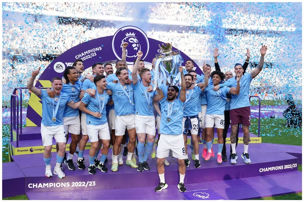 Man City Premier League Champions 2022 2023 22-23 - Huge