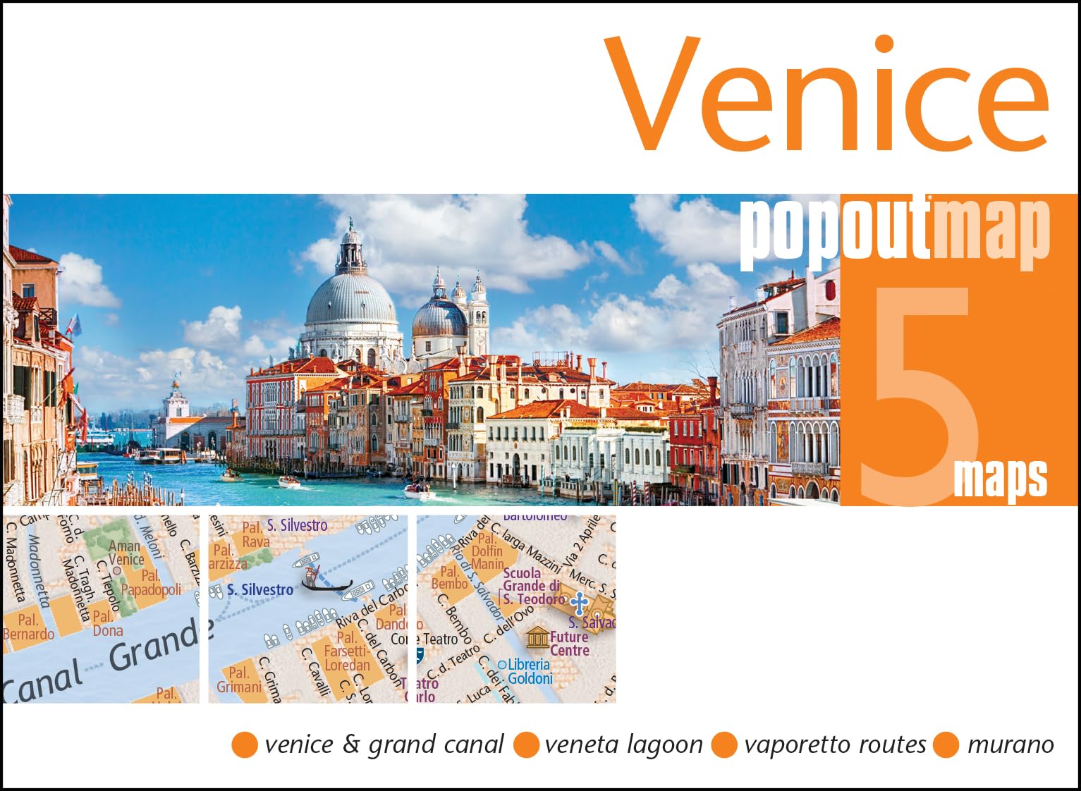 PopOut Map Venice – Pocket-Sized Pop-Up Street Map of Venice | Canal | Murano | Vaporetto Routes | Compact Travel Map: Pocket size, pop up city map of Venice
