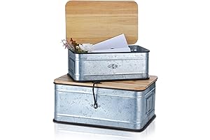Tandefio Metal Storage Boxes for Keepsakes