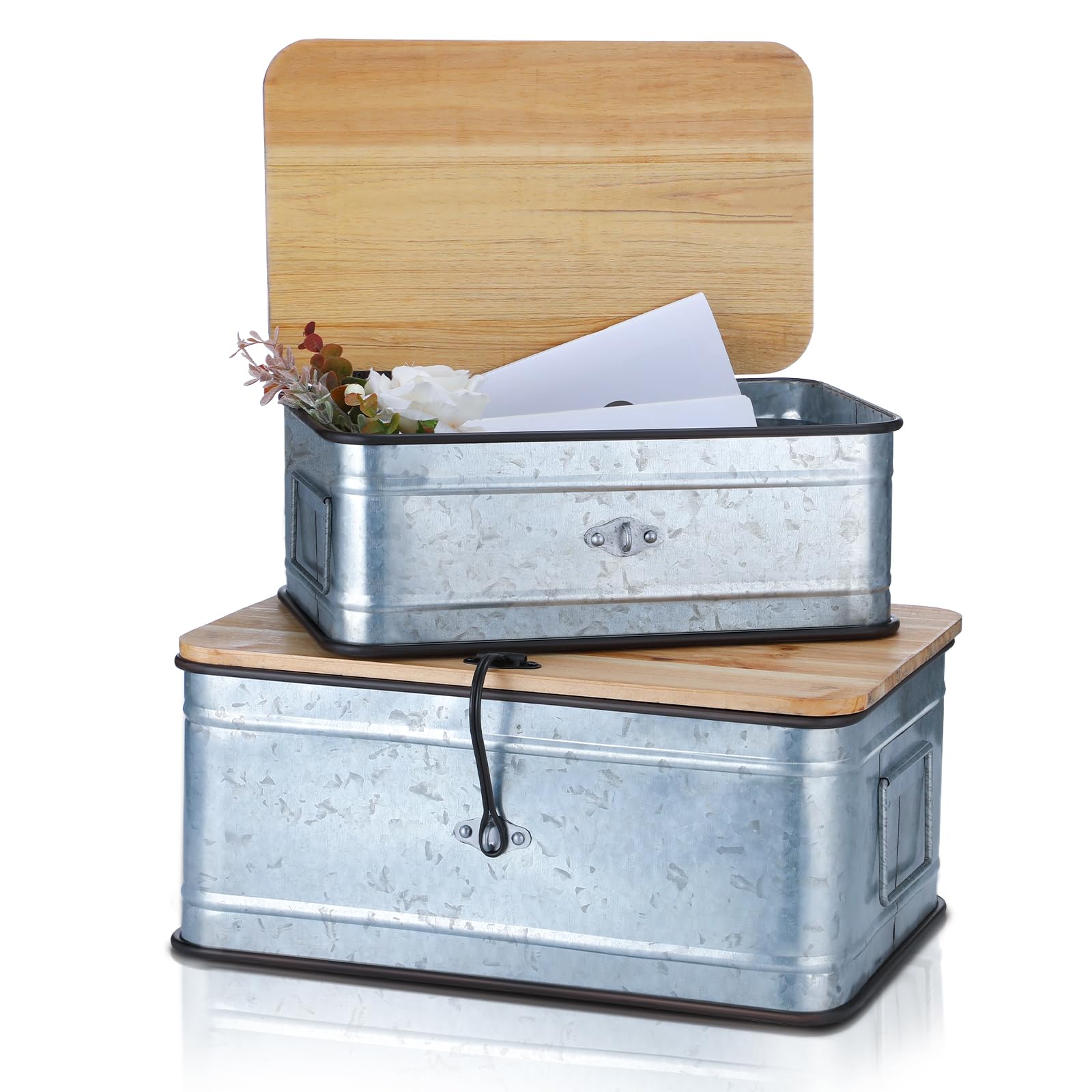 Rustic Metal Container Metal Decorative Containers Atmosphera Oasis Metal Decorative