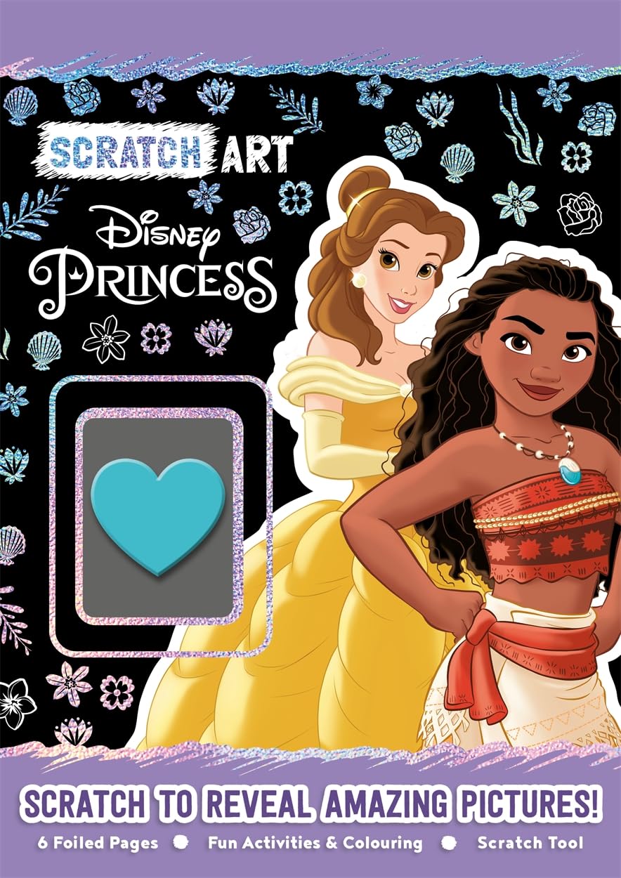 Disney Princess: Scratch Art (With foiled pages, activities and colouring!)