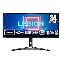 Lenovo Legion Y34wz-30 Monitor Gaming Curvo 34″ WQHD (3440×1440), VA, 1ms, 165Hz (Overclock 180Hz), Altoparlanti, Regolabile, AMD FreeSync Premium Pro, HDMI 2.1 + DP + USB-C