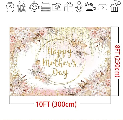 Miniatura 4 de Mocsicka Telón de fondo floral bohemio para el día de la madre, flores bohemias, feliz día de la madre, fiesta de fotografía, fondo floral con