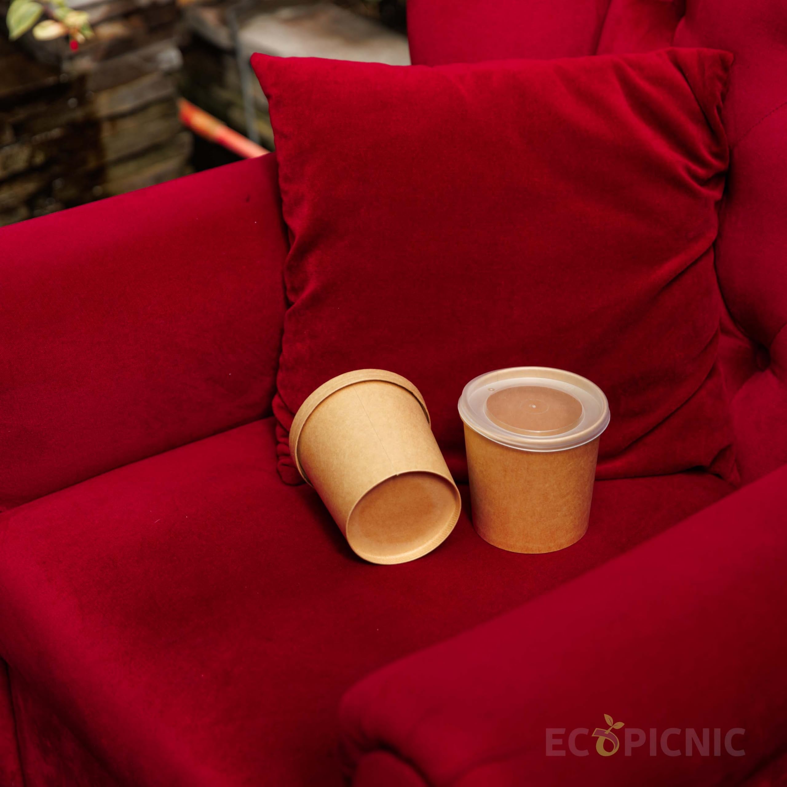 Ciotole Di Carta Kraft 750ml Con Coperchio - Confezione Da 50 Pezzi, Biodegradabili Per Asporto - Foto 8