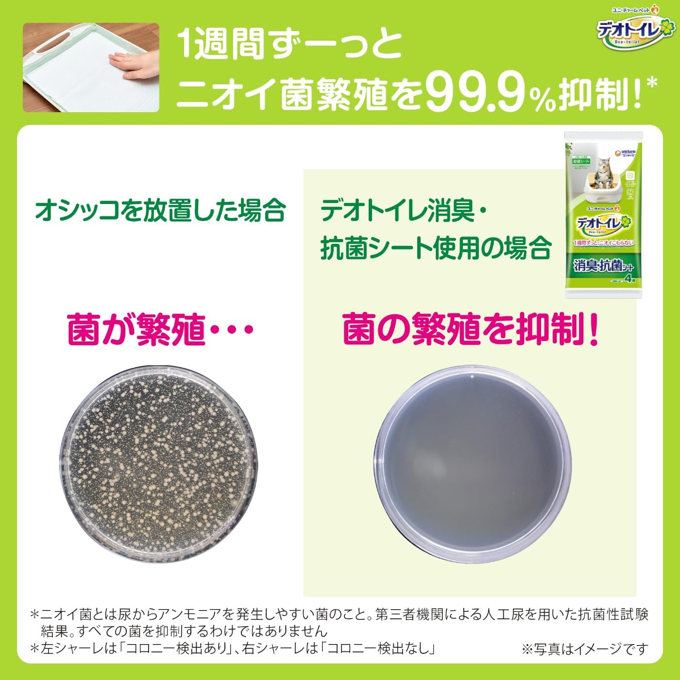 【無菌レベルでニオわない】デオトイレ 消臭・抗菌シート 21枚 [猫用システムトイレシート] システムトイレ 猫用 【Amazon.co.jp限定】 - 5