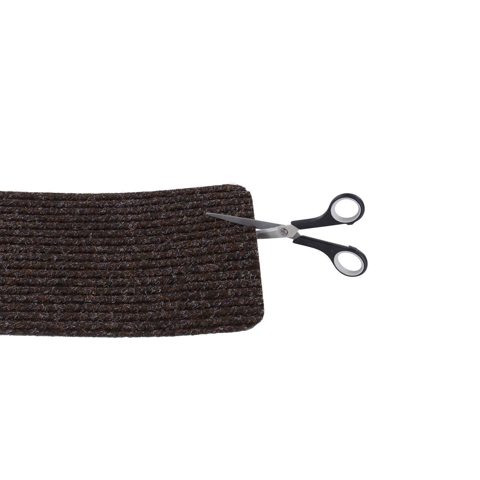 Kettelservice-Metzker Stufenmatte Treppenteppich Tulus Rechteckig Aufleger selbstklebend 60x25cm Hellbraun 15 Stück
