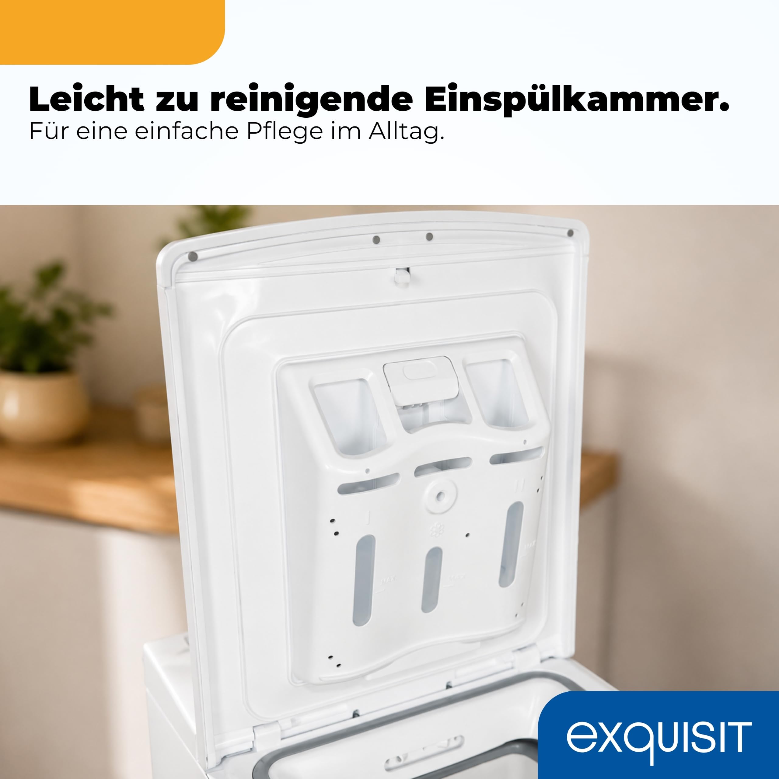 Exquisit Toplader Waschmaschine 7,5kg A 1200 U/Min Weiß 15 Programme Aquastop Startverzögerung