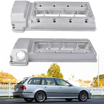 Left + Right Engine Valve Cover Replacement for BMW 540i E39 1998-2003 740i 740iL E38 1998-2001 V8 4.4L V204890 11121703172 V204891 11121703175 Mustrod