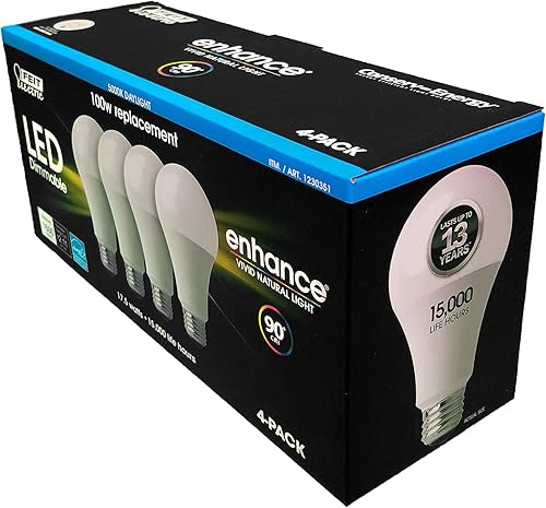 Miniatura 3 de Feit LED regulable 5000K luz diurna paquete de 4 (reemplazo de 100 W) 17.5 W