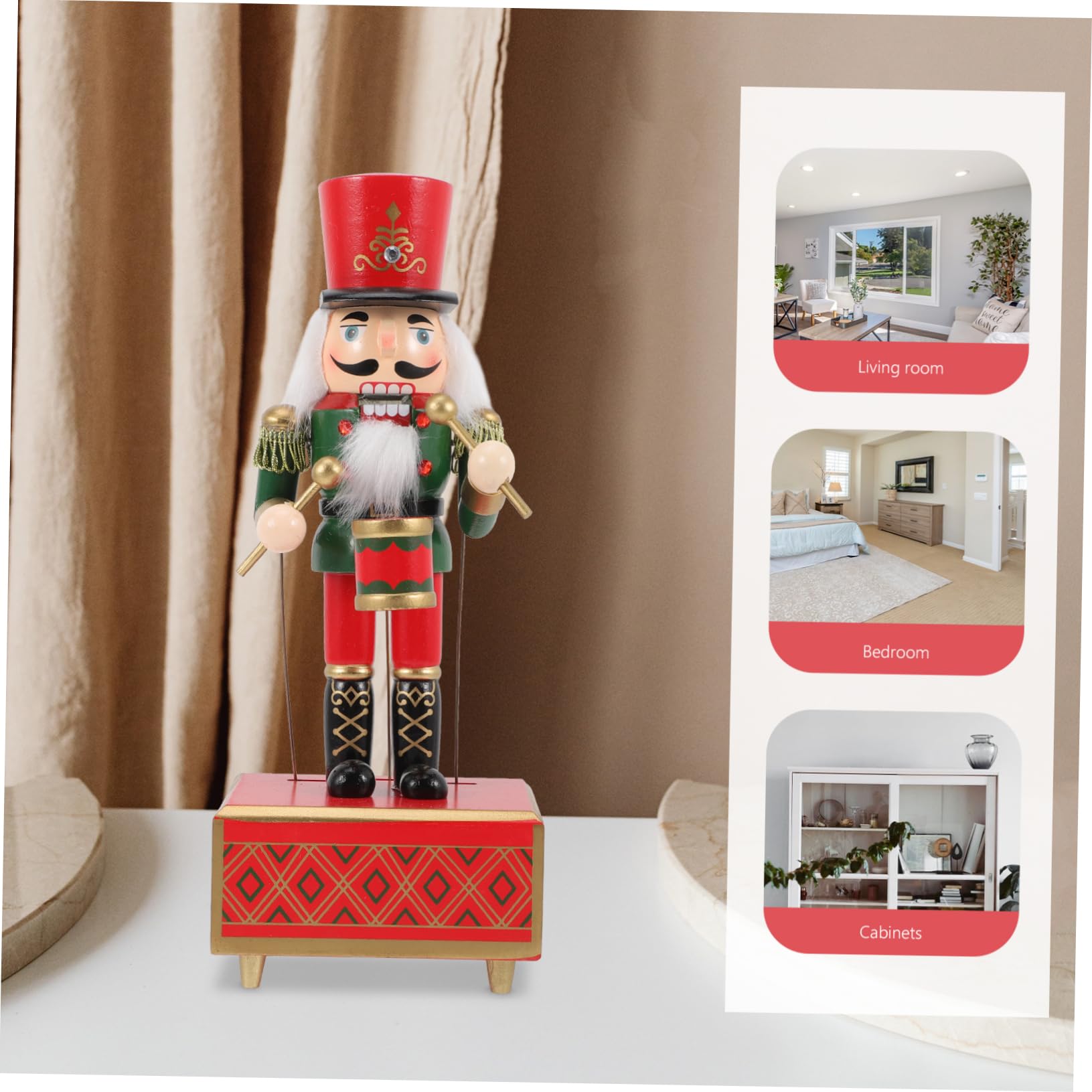 Xmas Nutcracker Music Box Caja Musical para Navidad y Año Diseño De Nutcracker y para Decoración De y Celebraciones