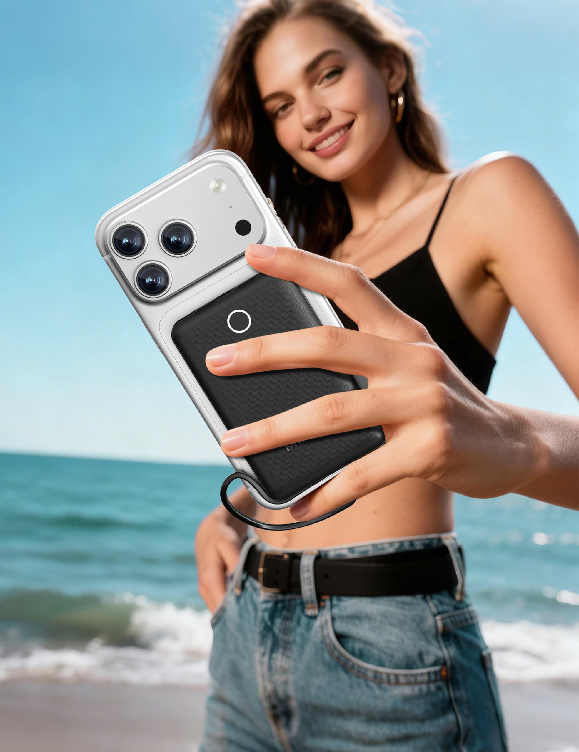 10000mAh Mini Portable Charger with Built in Cable - image 7