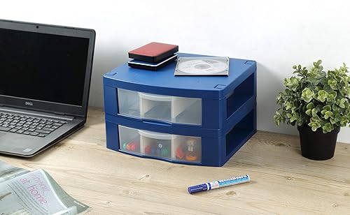 Miniatura 6 de Organizador de casillero de herramientas para la escuela, 2 separadores de cajones extraíbles, cajones de almacenamiento ajustables para joyas,