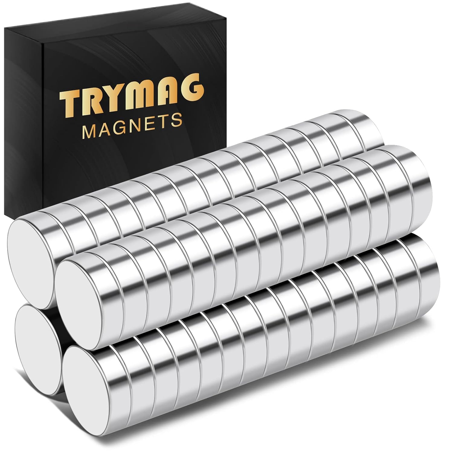 TRYMAG Small Neodymium Disc 60 Pcs Mini Rare Earth for