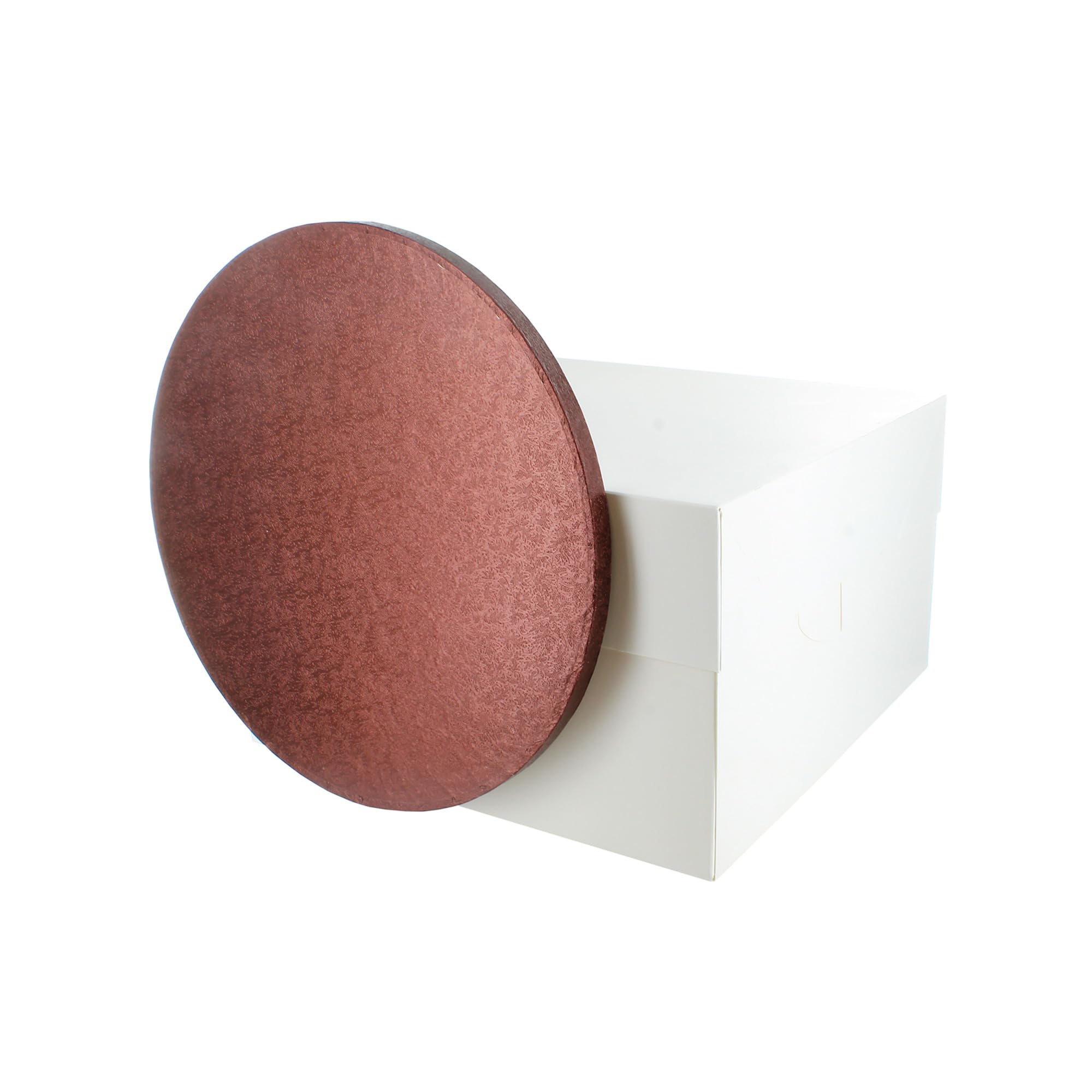 Culpitt Brown Board & Box Set | 10" (25Cm) | White Cake Box & Drum, Box And Strong Cake Board, Storage & Transport Combo