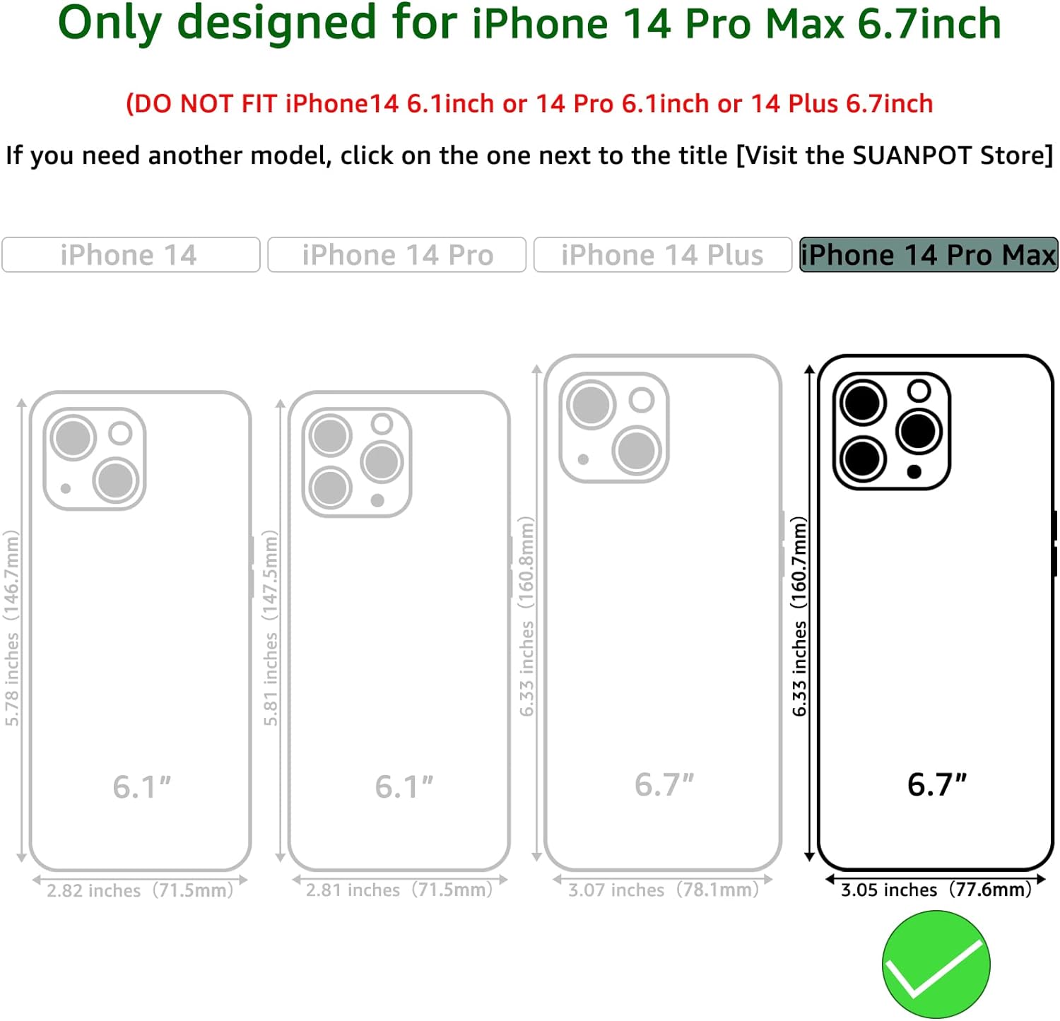 SUANPOT for iPhone 14 Pro Max 6.7" Wallet case with RFID Blocking Credit Card Holder,Flip Book PU Leather Protective Cover Women Men for Apple 14 ProMax Phone case Light Brown - Image 2