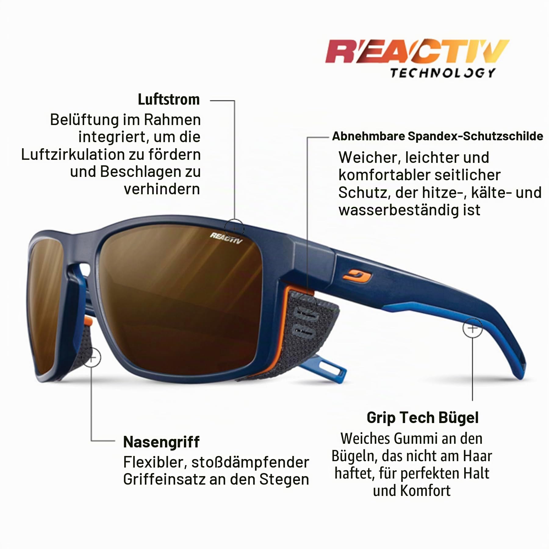 Julbo Unisex Shield Sonnenbrille (1er Pack)