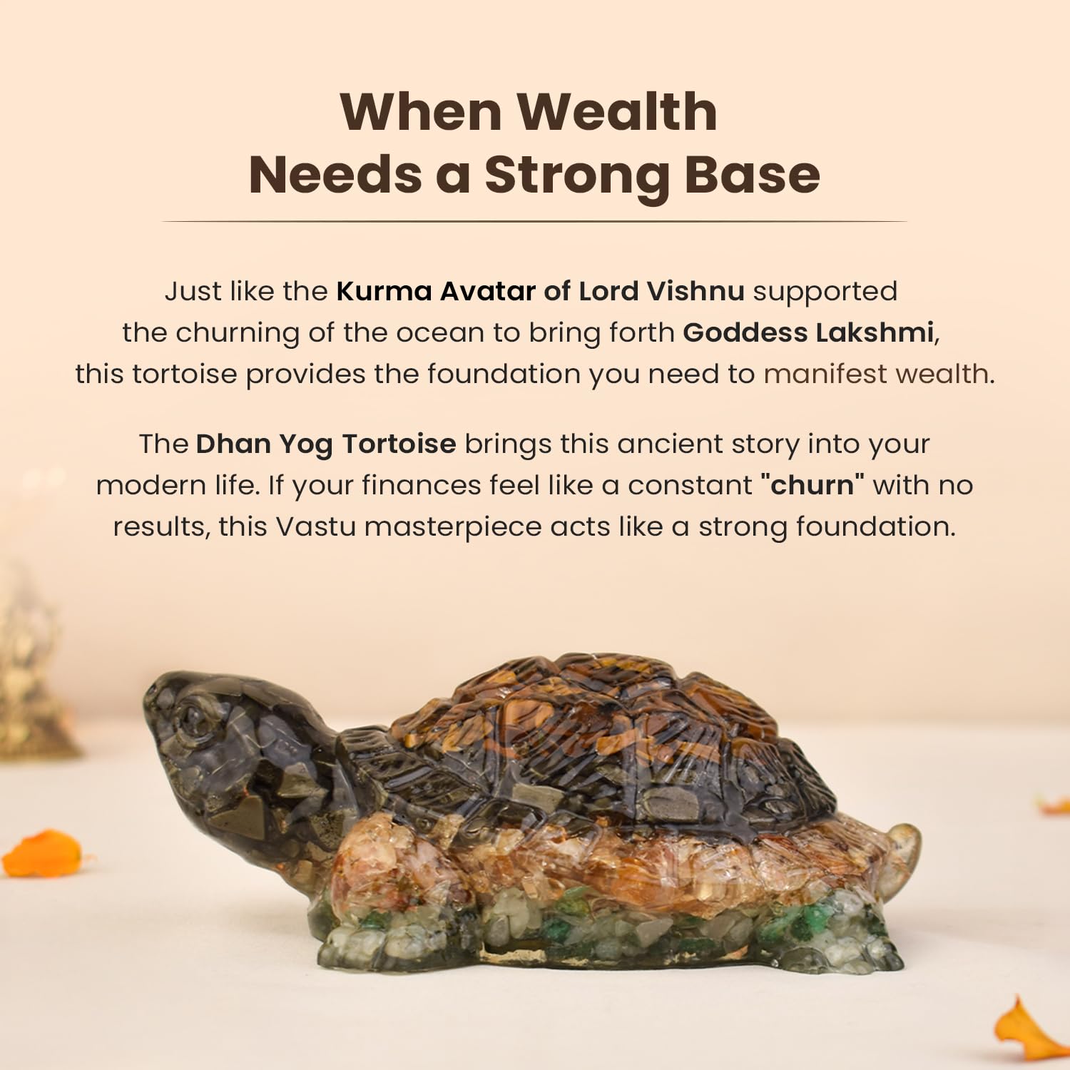 Buy Astrotalk Vastu Dhan YOG Tortoise 5.5x1.5 Inch | Crystal Resin