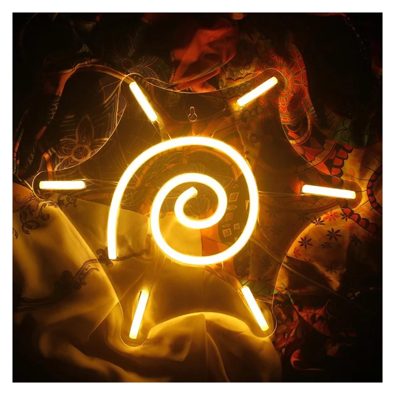 XENITE Luces Art Decoration Christmas Letrero De Neón Con Forma De Sol, USB, Con Interruptor, Luces Colgantes De Pared, Decoración Artística Para Fiestas, Vacaciones, Para El Hogar 37x30.5cm