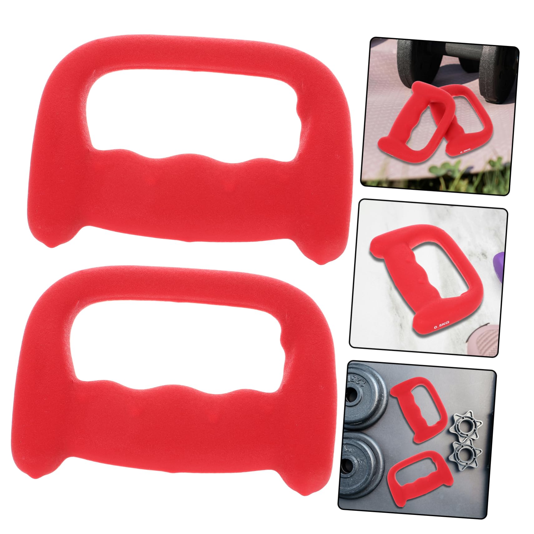 Manubri da Boxe Rossi d 0, 5kg, 2 Pezzi in Plastica