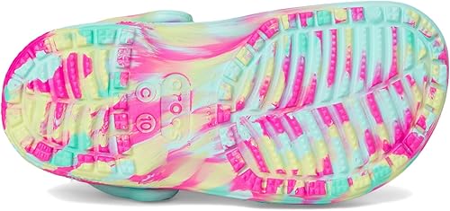 Miniatura 8 de Crocs - Zuecos clásicos para niños, diseño de teñido anudado jaspeado