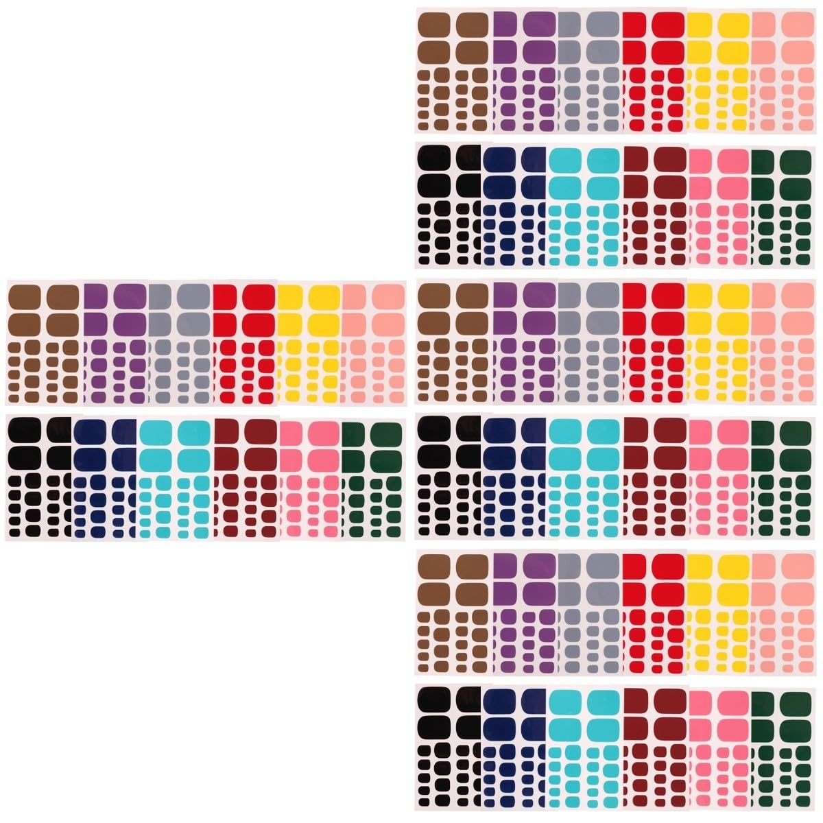 FRCOLOR 4 Set Di Nail Art Unghie Dei Piedi Adesivi Per Unghie Adesivi Per Unghie 12 Fogli*4