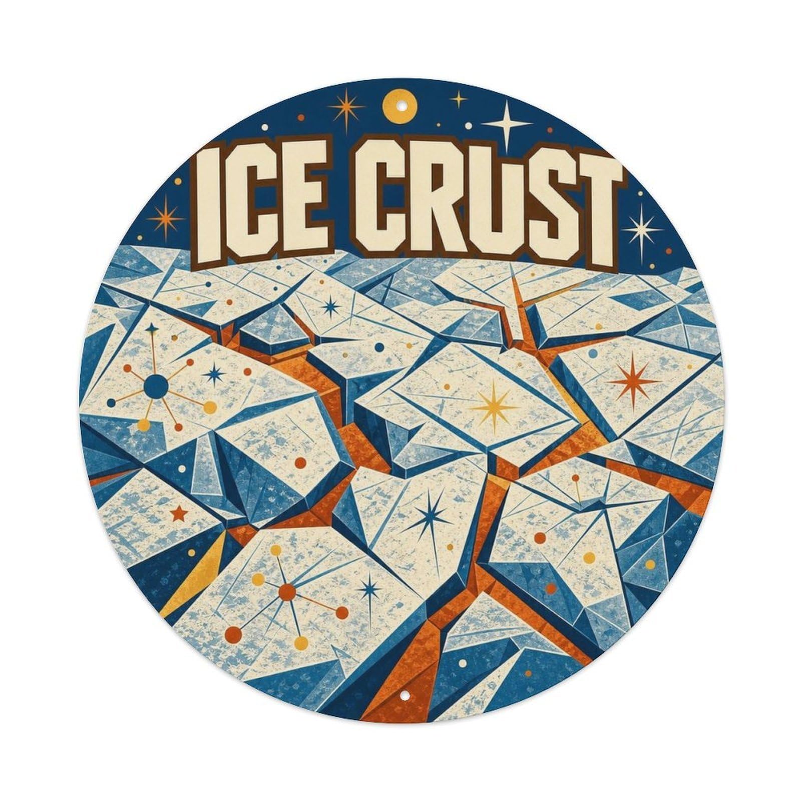 Europa Ice Moon Ocean World Celestial Astrobiology Metal Tin Sign