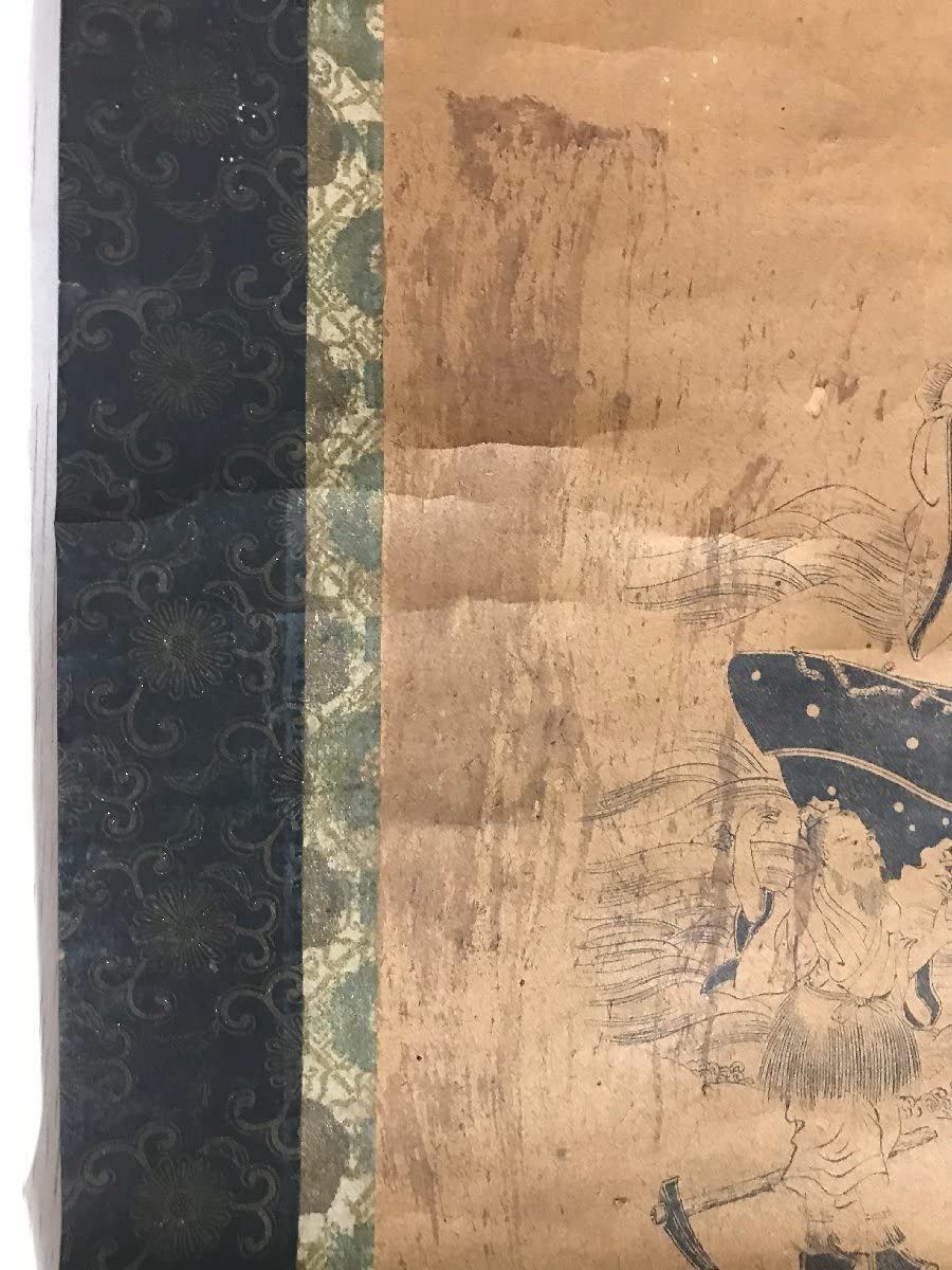 Amazon.co.jp: HH-5183 日本一社 蚕影山大神 明治期 掛軸 木版画