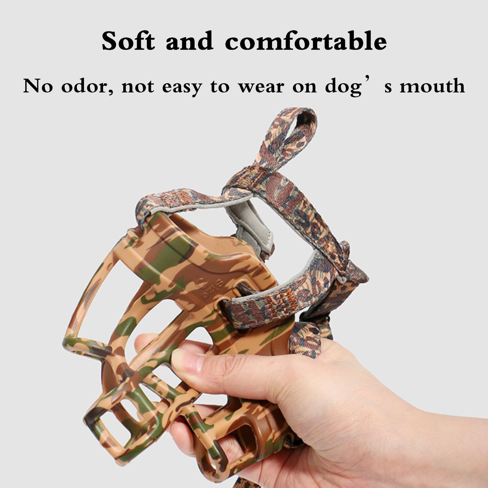Bozal for Perro, Suave, antimordeduras, Transpirable, Ajustable, con Apertura Frontal y Gran Orificio de respiración.,Bozal para Perro(Color,No. 4)