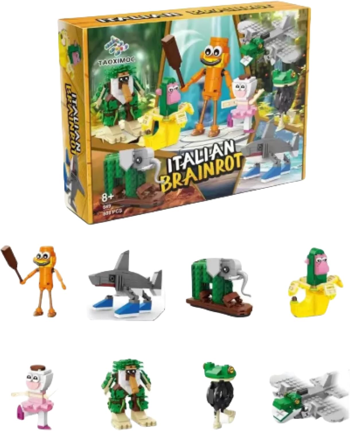 トゥントゥントゥンサフール ブロックセット 積み木 ギフトボックス付き ネットミームキャラクター 立体パズル 組み立てキット インテ