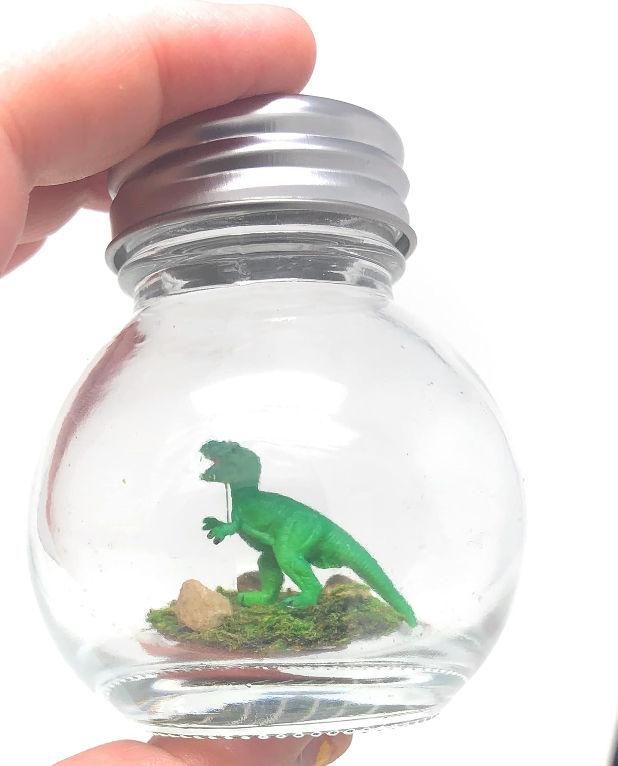Mini T-Rex Desk Pet with Adoption Certificate Green Funny Gifts for Mom and Dad Handmade USA