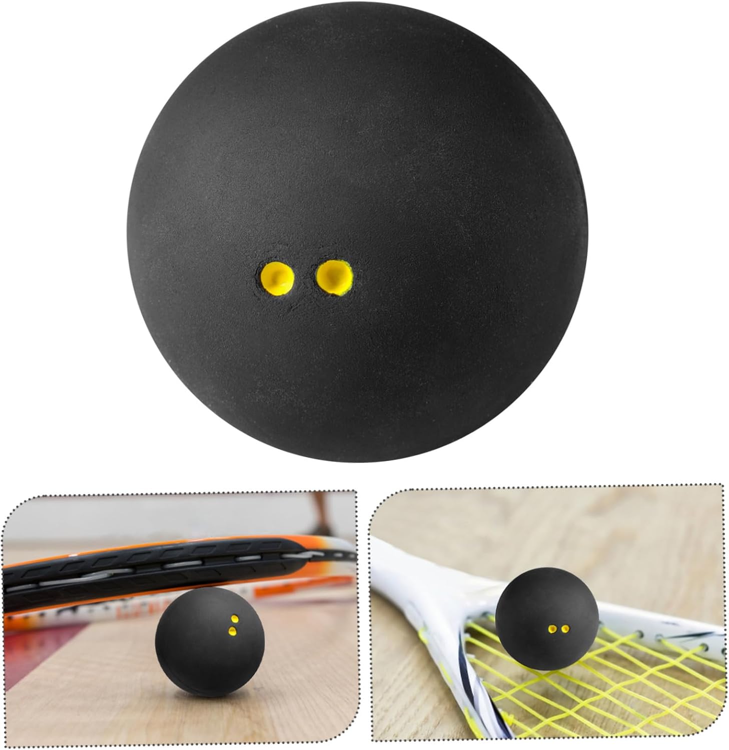 KOMBIUDA High Elastic Squash Balls Single Dot Racket Ball for Teenagers Adults Improve Passing Distance Accuracy