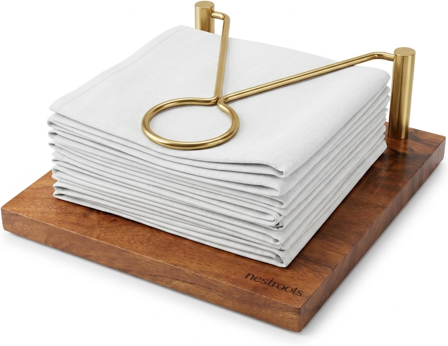 nestroots Wooden Napkin Holder for Dining Table
