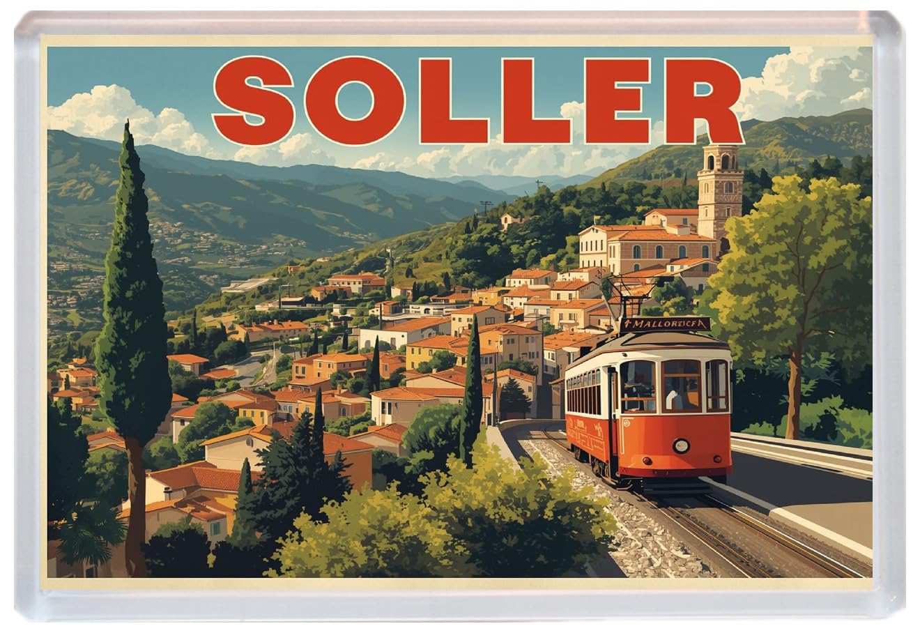 Soller - Mallorca - Jumbo Artistic Fridge Magnet 96 x 67mm BBSFHM3483