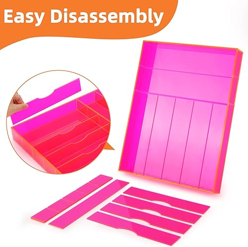 Miniatura 4 de Gelite Organizador de cubiertos de cocina organizador grande de cubiertos de acrílico en cajón, bandeja de cubiertos, almacenamiento de cubiertos,