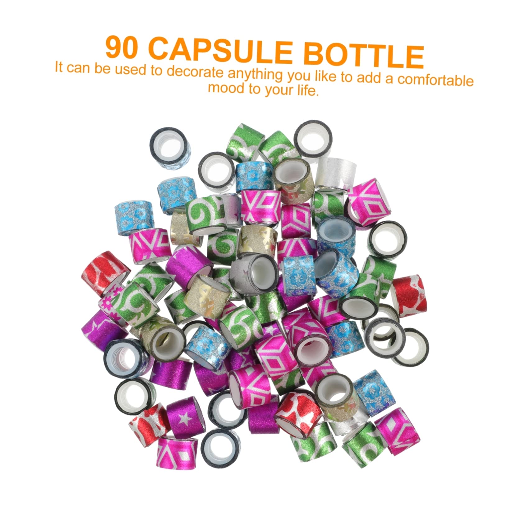 Lurrose 3 Set Di Nastri Adesivi Decorativi Glitterati Per Scrapbooking Mini Nastri Adesivi Di Carta Nastri Di Carta Per Decorazioni 90 Pezzi*3
