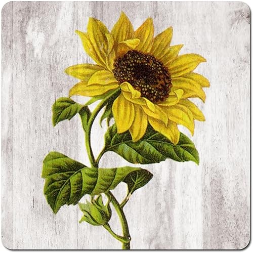 Letrero de metal de otoño de 12 x 12 pulgadas, letrero de lata retro de girasoles dorados de granja, pintura al óleo, letrero de aluminio duradero,