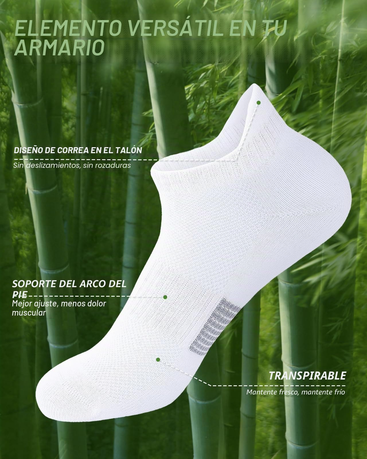 Calcetines deportes de bambú para Mujer/Niñas, 6 pares,calcetines cortos，running，transpirables,calcetines tobilleros，con caja de regalo