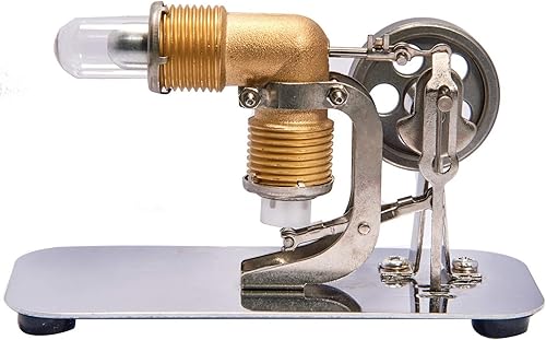Miniatura 5 de Sunnytech Mini equipo educativo HA001-M14-03-S del juguete del modelo del motor de Stirling del aire caliente