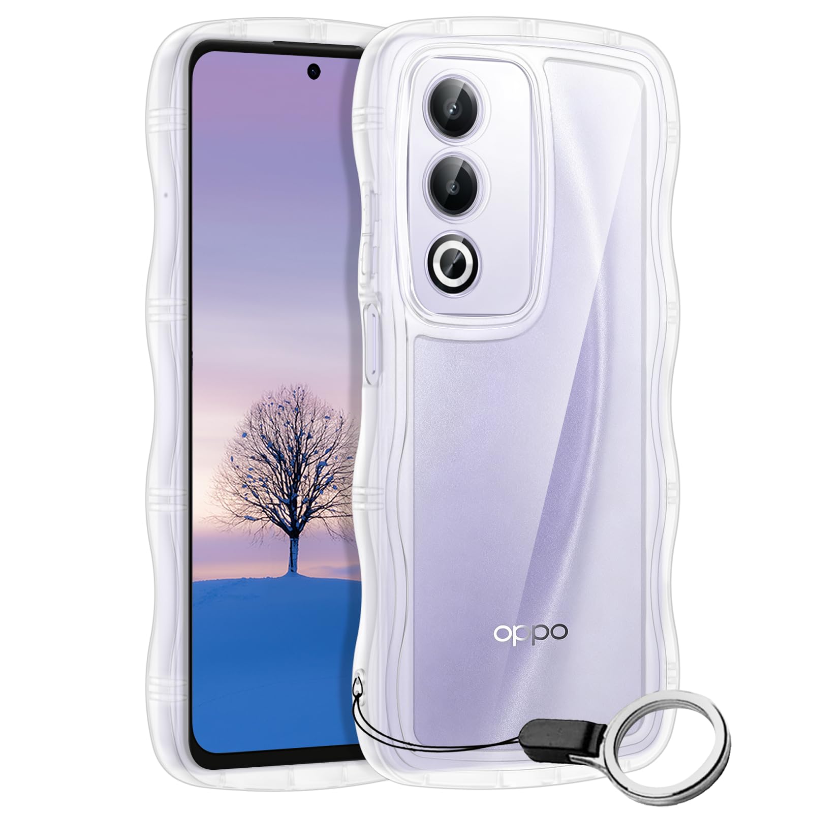 Amazon.co.jp: OPPO A3 5G ケース クリア ウェーブ TPU波状のバンパー