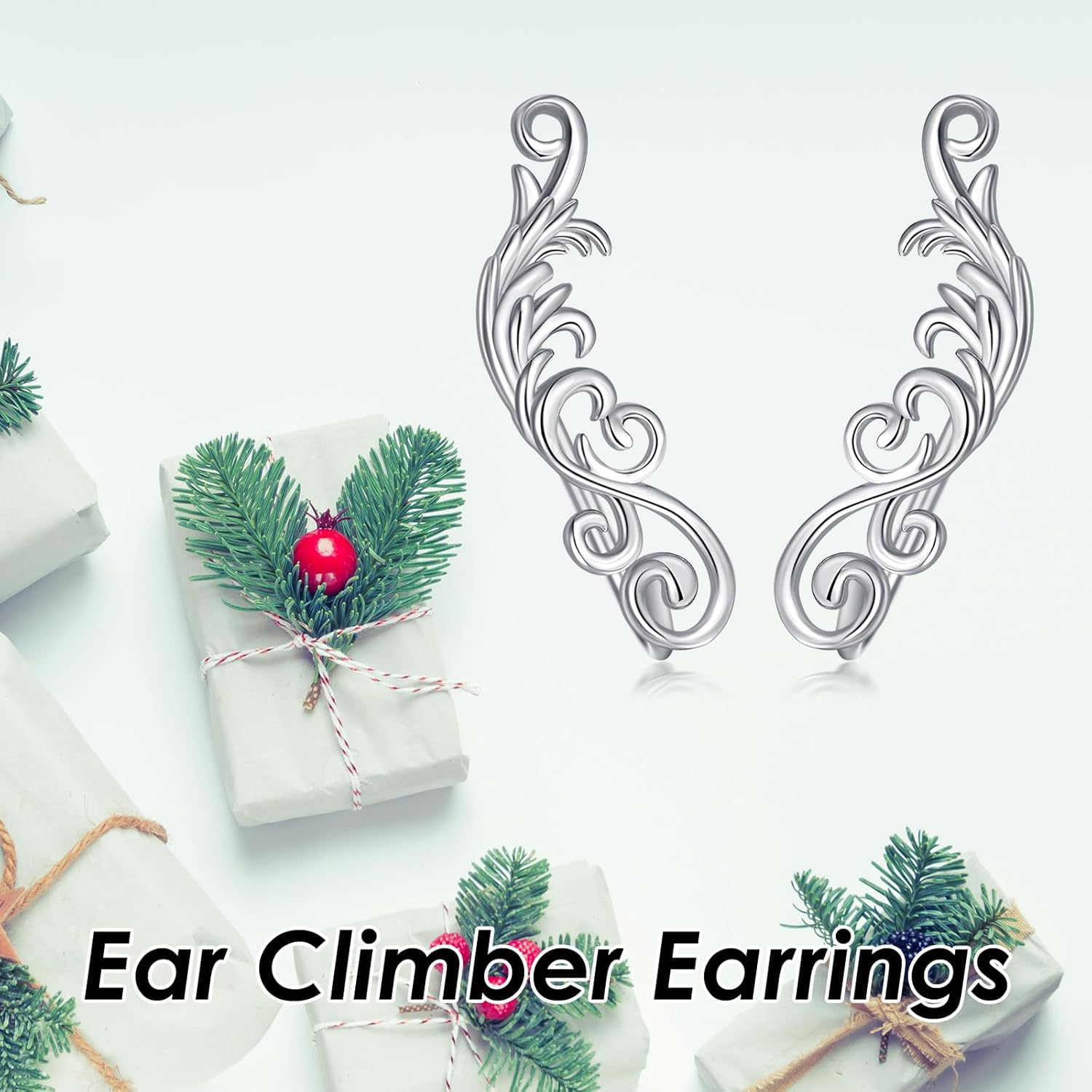 Ear Climbers Earrings for Women 925 Sterling Silver Filigree Crawler Earrings for Women Hypoallergenic Crawler Earrings Gift for Her - Image 6