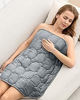 Cottonblue 7lbs Weighted Lap Blanket - Crystal Velvet Small Blanket for Adults, Deep Pressure Relaxation, Sleep, Travel, Grey 29x24"