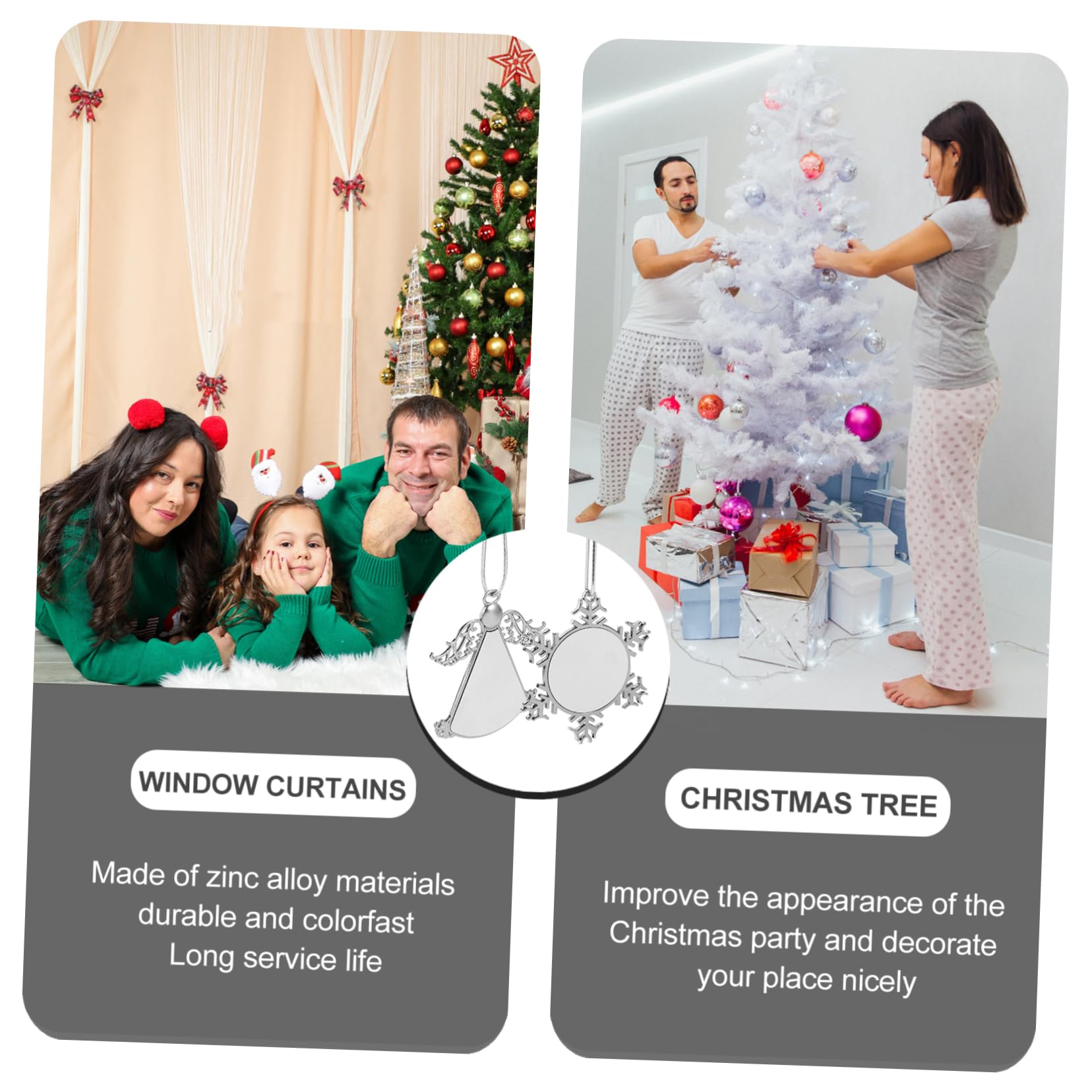 Zerodeko 10stücke Weihnachts Sublimationsanhänger Leere Schneeflocken Dekoration Für Weihnachtsbaum Kreative Hängende Ornamente Für Festliche Anlässe Personalisierbar Für Und Familie