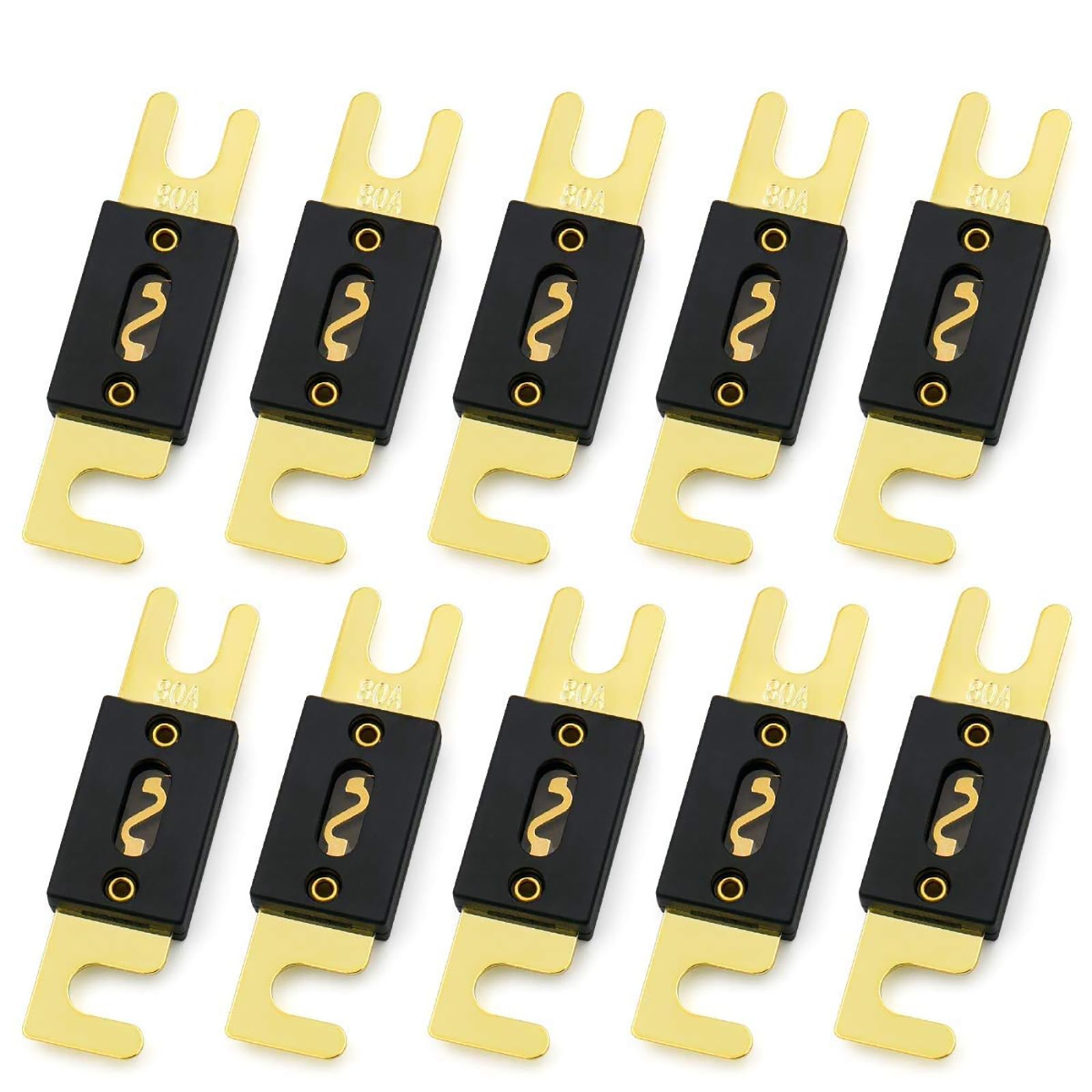 Baomain 3-Pack 40A ANL Fuse Bulk Value Pack with Gold-Plated Terminals for Car Audio, Amplifier, Truck, Boat, RV - 12V/24V Circuit Protection — view 6